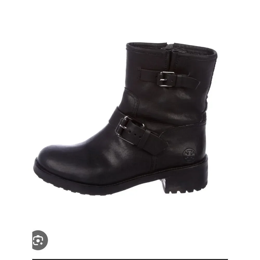 Tory Burch | Black Leather Combat Boot